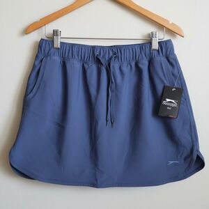 NWT Slazenger Hydro-DriTech Golf Skort Skirt M Slate Gray/Blue Golf Pickleball
